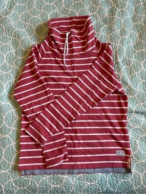 Orvis Red & White Striped Pullover